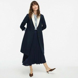 J.Crew Topcoat with contrast lapel in double-serge
